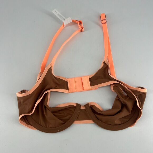 Aerie Womens 34B Real Free Full Coverage brown orange bra NWOT Underwire Nylon - Picture 6 of 6